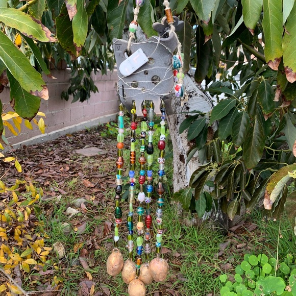 Bohemian Cow Wind Chime Fairy Lights, Glass Beads & Bells Sun Catcher Mobile - Picture 11 of 11